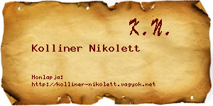 Kolliner Nikolett névjegykártya